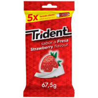 Chicles de fresa Trident sin azúcar pack de 5 unidades de 13,5 g.