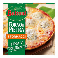 Pizza 4 quesos fina y crujiente Forno di Pietra Buitoni 340 g.