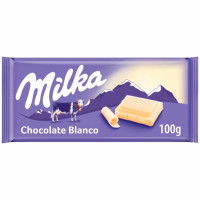 Chocolate blanco Milka 100 g.