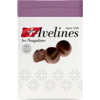 AVELINES LES NOUGALINES bombones de chocolate con leche crocant de avellanas y praliné con nueces Favarger lata 180 g