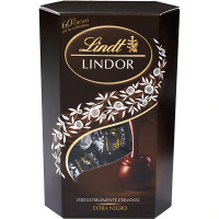 LINDT LINDOR bombones de chocolate negro 60% con relleno cremoso estuche 200 g