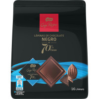 NESTLE CAJA ROJA láminas de chocolate negro 70% cacao bolsa 125 g