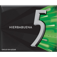 FIVE chicles sabor hierbabuena sin azúcar envase 12 unidades