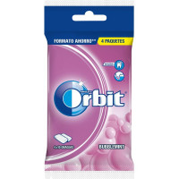 ORBIT chicles bubblemint sabor fresa menta sin azúcar pack 4 envases 56 g