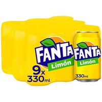 Refresco de limón FANTA, pack 9x33 cl Refresco de limón FANTA, pack 9x33 cl