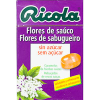 Caramelos sin azúcar flor de sauco RICOLA, caja 50 g
