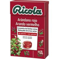 Caramelos de arándanos sin azúcar RICOLA, caja 50 g