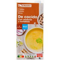 Caldo de cocido EROSKI, brik 1 litro Caldo de cocido EROSKI, brik 1 litro