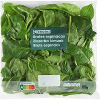 Brotes de espinaca EROSKI, bolsa 100 g Brotes de espinaca EROSKI, bolsa 100 g