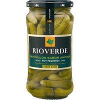 Pepinillos sabor anchoa RIOVERDE, frasco 180 g Pepinillos sabor anchoa RIOVERDE, frasco 180 g