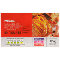 Caballa con tomate EROSKI, lata 85 g Caballa con tomate EROSKI, lata 85 g