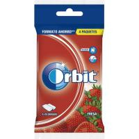 Chicle de fresa en gragea ORBIT, pack 4x14 g