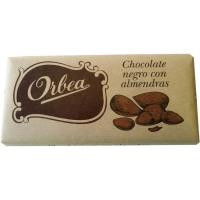 Chocolate negro con almendras ORBEA, tableta 125 g