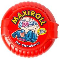 Maxi roll chicle fun de fresa BOOMER, paquete 56 g
