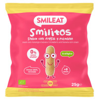 Smilitos Fresa y Plátano ecológicos SMILEAT 25 g Smilitos Fresa y Plátano ecológicos SMILEAT 25 g