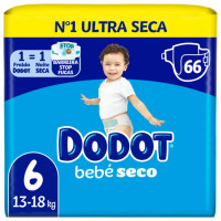 Pañal DODOT bebé seco Talla 6 66 u Pañal DODOT bebé seco Talla 6 66 u