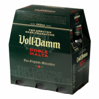 Cerveza Voll Damm doble malta pack de 6 botellas de 25 cl.