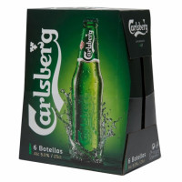 Cerveza Carlsberg pack de 6 botellas de 25 cl.