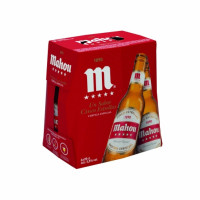 Cerveza Mahou 5 Estrellas especial pack de 6 botellas de 25 cl.