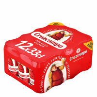 Cerveza Cruzcampo Pilsen pack de 12 latas de 33 cl.