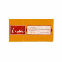 Jabón en pastilla glicerina LIDA pack de 3 unidades de 125 g.