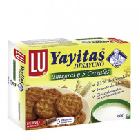Galletas Yayitas integrales con 5 cereales LU 600 g.
