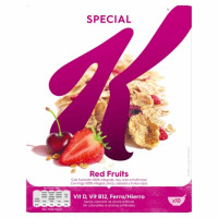 Cereales de arroz y trigo integral con frutas rojas SPECIAL K Kellogg's 300 g.