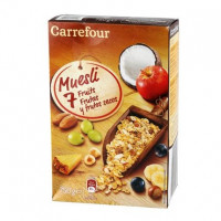 Cereales con frutas y frutos secos Muesli CARREFOUR 750 g.