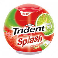 Chicles rellenos de fresa y lima sin azucar TRIDENT 1 ud.