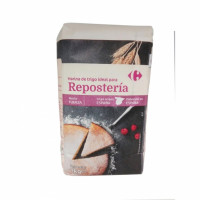 Harina de trigo para repostería Carrefour 1 kg.