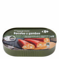 Pimientos del piquillo rellenos de bacalao CARREFOUR 260 g.