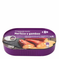 Pimientos del piquillo rellenos de merluza y gambas CARREFOUR 260 g.