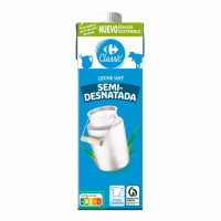 Leche semidesnatada CARREFOUR brik 1 l.