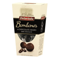 Bombones de chocolate negro DELAVIUDA 150 g.