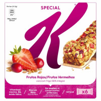 Barritas de cereales con frutas rojas Special K Kellogg's 6 unidades de 21,5 g.