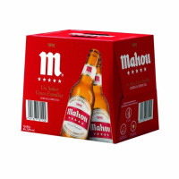 Cerveza Mahou 5 Estrellas especial pack de 12 botellas de 25 cl.