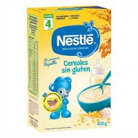 Papilla infantil desde 4 meses de cereales sin azúcar añadido Nestlé sin gluten y sin aceite de palma 600 g.