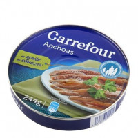 Anchoas en aceite de oliva CARREFOUR 185 g.