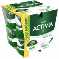 Bífidus natural Danone ACTIVIA pack de 8 unidades de 120 g.