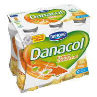 Yogur líquido con piña DANONE - DANACOL 6x100 g.