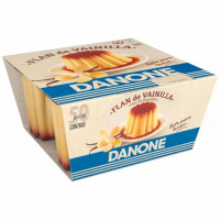 Flan de vainilla DANONE pack de 4 unidades de 100 g.