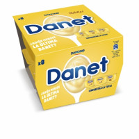 Natillas de vainilla DANONE Danet pack de 8 unidades de 120 g.