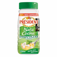 Nata para cocinar ligera Président 250 ml.