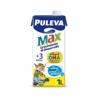 Preparado lácteo crecimiento y desarrollo PULEVA MAX sin gluten sin lactosa brik 1 l.