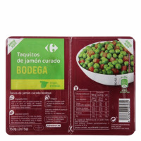 Jamón curado en tiras Carrefour 150 g.