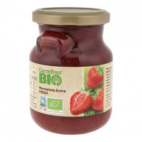 Mermelada de fresa categoía extra ecológica CARREFOUR BIO 280 g.