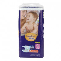 Pañales con elástico Carrefour maxi Talla 4 (7-18 Kg) 50 ud.