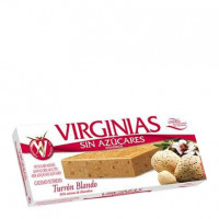 Turrón blando de almendra sin azúcar añadido VIRGINIAS 185 g.