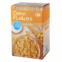 Cereales de maíz sin azúcar añadido Corn Flakes CARREFOUR 500 g.