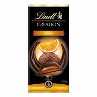 Chocolate negro 70% relleno de naranja LINDT Creation 150 g.